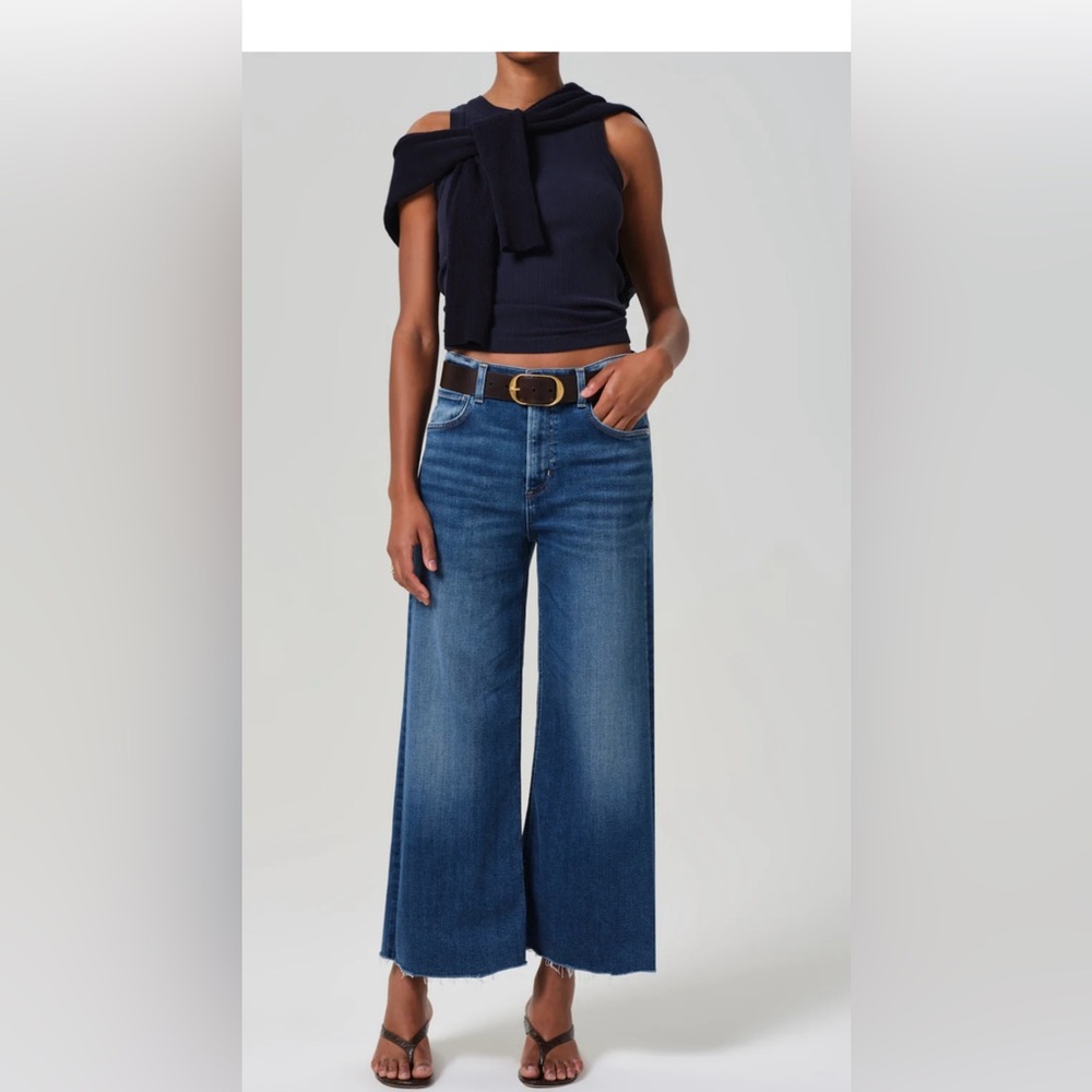 CITIZENS OF HUMANITY lyra wide leg crop jean in ambry size 28